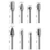 Set of 8 Tungsten Steel Carbide Bits for Rotary and Cutter for and Includes a Storage Metalworking, Burrs, Drills, Double-Cut Woodworking, Drilling,