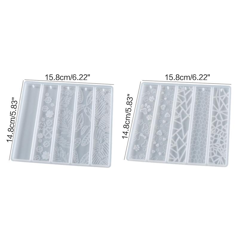 Bookmark Resin Molds Rectangle Transparent Resin Molds Silicone Bookmark Mold for DIY Art Crafts Jewelry Making Molds