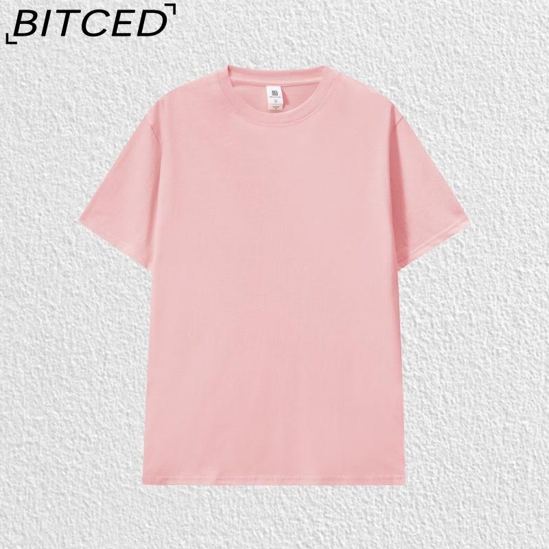 BITCED Cotton Short Sleeve T-shirt Men's Fashion Loose Half Sleeve Shirt Printed Compassionate Shirt