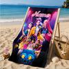 Custom Name KPop Cartoon Beach Towel Microfiber Beach Towel, Lightweight and Quick-Dry, for Summer Travel, Swimming Pool Gift