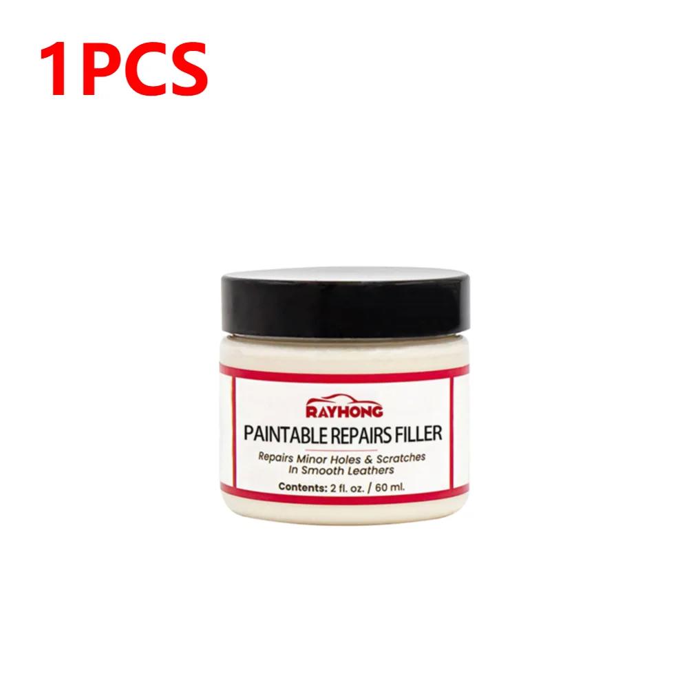 Leather Filling Paste 60ml Natural Leather Filler Repair Compound Leather Restoration Cream For Tears Crack Burns Holes Filler