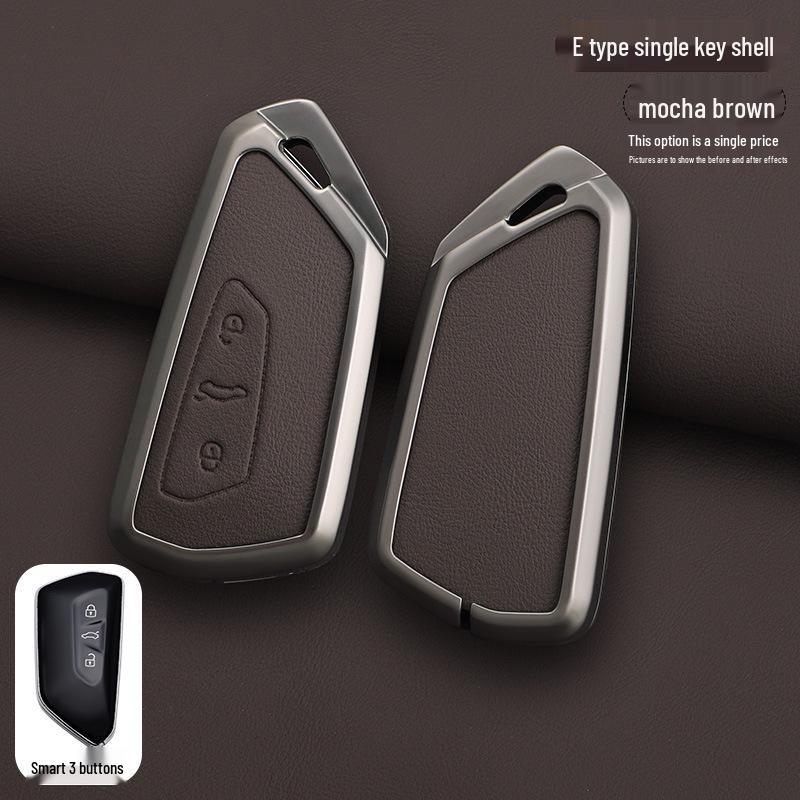 Volkswagen Car Key Case for Golf 8, Lamando L, Teramont X, Talagon, ID.3, ID.4X, ID.6 - Protective Shell with Buckle