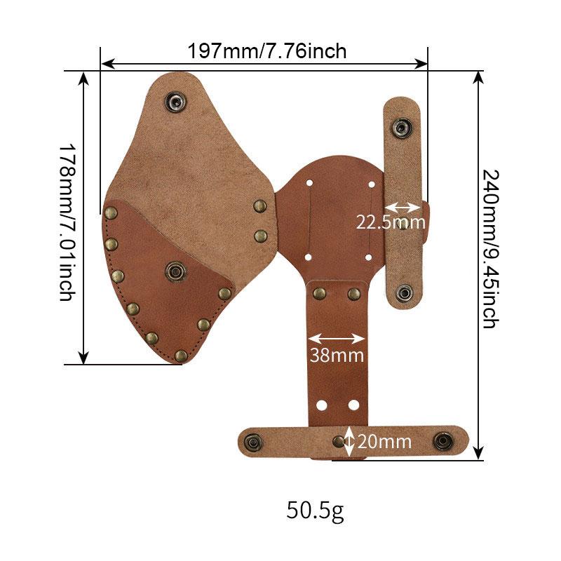 Durable PU Leather Axe Sheath Portable Outdoor Camping Survival Hatchet Blade Protection Cover Garden Tools Waist Hanging Type