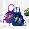 Handtasche Damen Tasche Bestickte Damen Beuteltasche Zugband Handytasche Vielseitig Tragbar