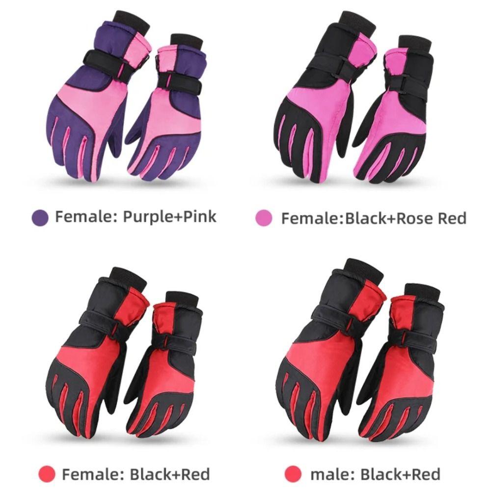 1 Pair Adjustable Snow Warm Gloves Full Finger Winter Warm Gloves Ski Warm Gloves  Men Women