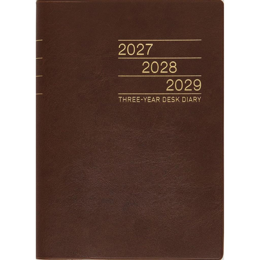 Takahashi Notebook 2027 A5 3-Year Desk Diary Brown No. 63 (Starts January 2027)