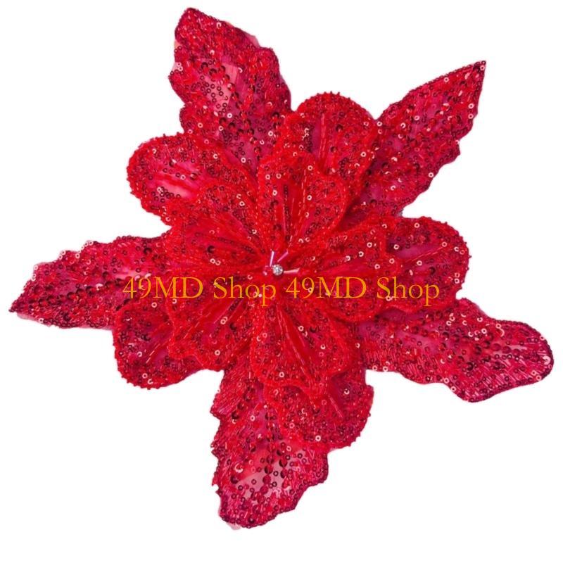 49MD Eye-Catching Flower Applique Sequined Sewing On Patches for Wedding Dress