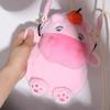 Persimmon Capybara Plush Crossbody Bag Phone Pouch Cartoon Plush Shoulder Bag  Stationery