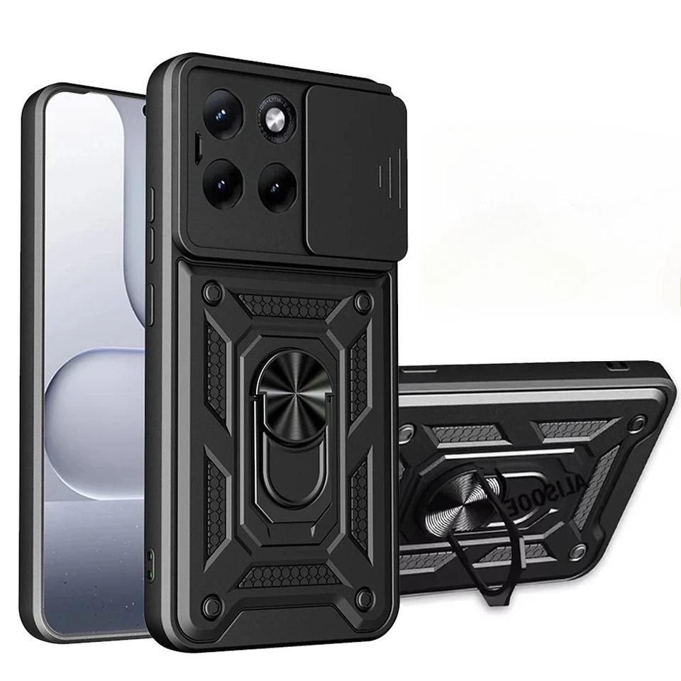 Magnetic Funda for Motorola Moto Edge 70 60 Fusion 60 Pro Phone Case Slide Camera Lens Ring Stand Holder Shockproof Cover Capa