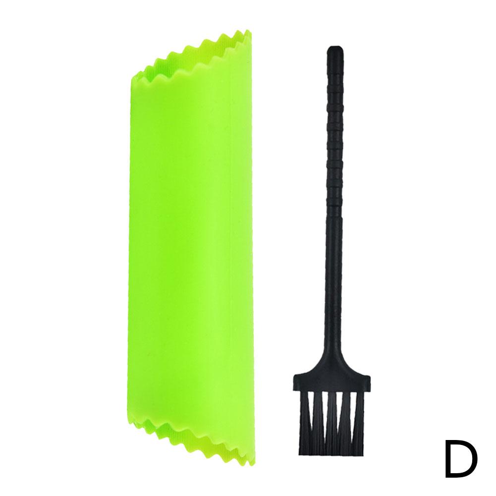 Silikon-Knoblauchschäler-Röhre 13x3cm Einfach zu schälen Küchenwerkzeug Hitzebeständig Rutschfester Griff Rot Grün Langlebiges Gadget mit Bürste