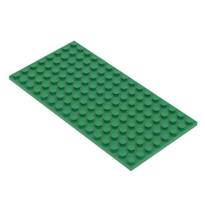 

6 шт. MOC Строительные блоки с мелкими деталями 8x16 Штук Основа Детали для DIY Аксессуары Совместимые 92438 6PCS зелёный