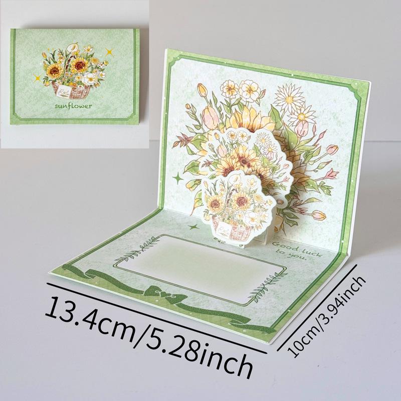 Valentine s Day 3D Tulip Cake Birthday Greeting Card - Creative & Cute Gift