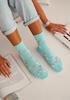 Women's Socks with Cute Dalmatians and Turquoise Bows Milena SKARPETKI MILENA WOMEN'S DALMATIANS Pastel Blue 37/41