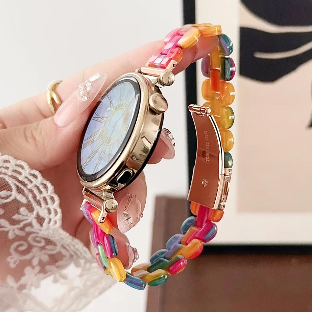 Harzarmband für Huawei Watch GT 4 41mm 46mm 18mm 20 22mm Schlankes Armband für Samsung Galaxy 4 5 pro 6 Classic 44mm 40mm Damen Armband