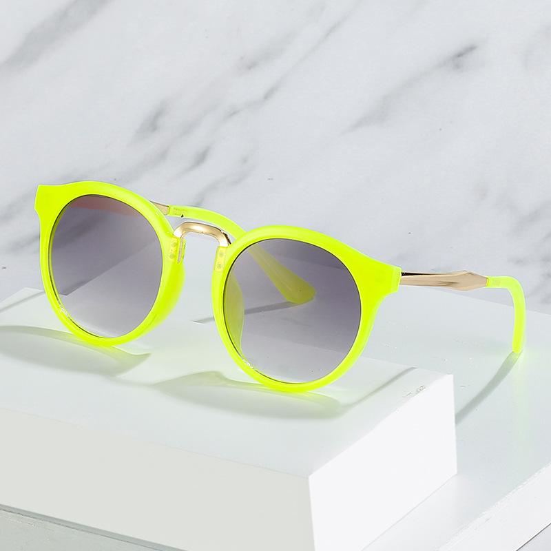 Children'S Sunglasses Children'S Sunglasses Baby Glasses Retro Round Frame Metal Toad Glasses Boys And Girls Sunshades