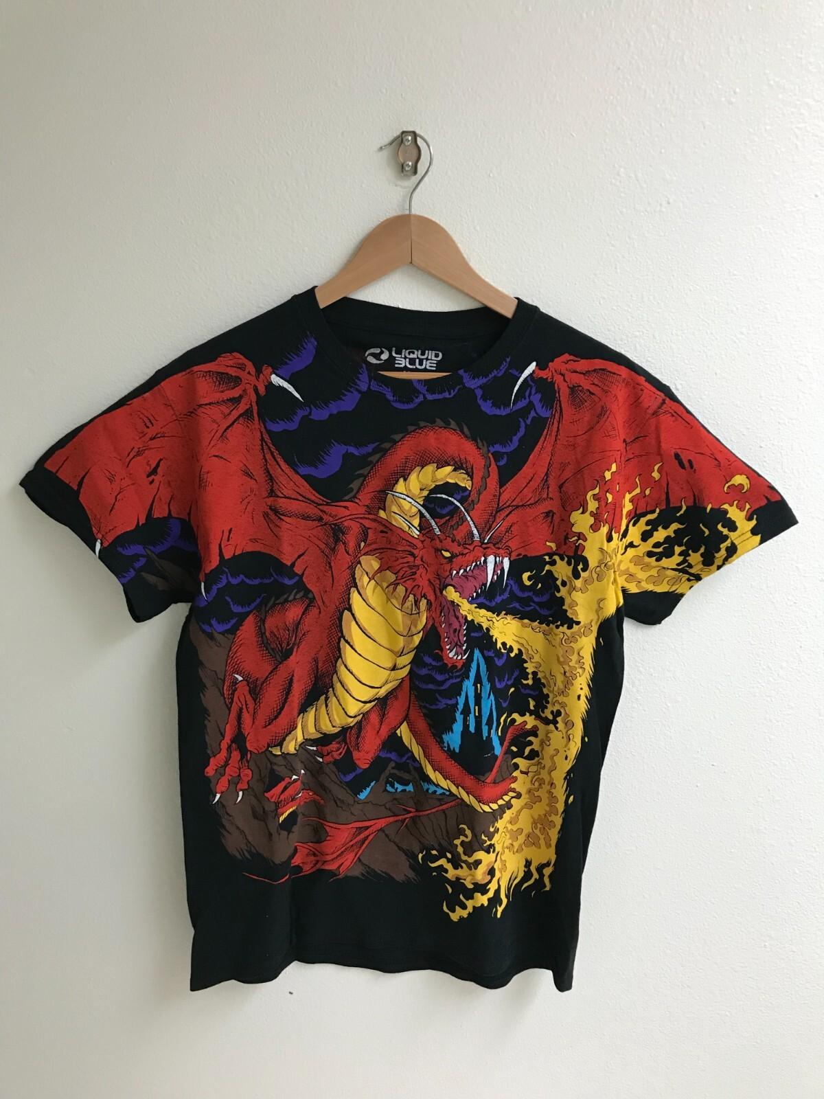 Liquid Blue T Shirt Dragon Fire All Over Print travis scott S