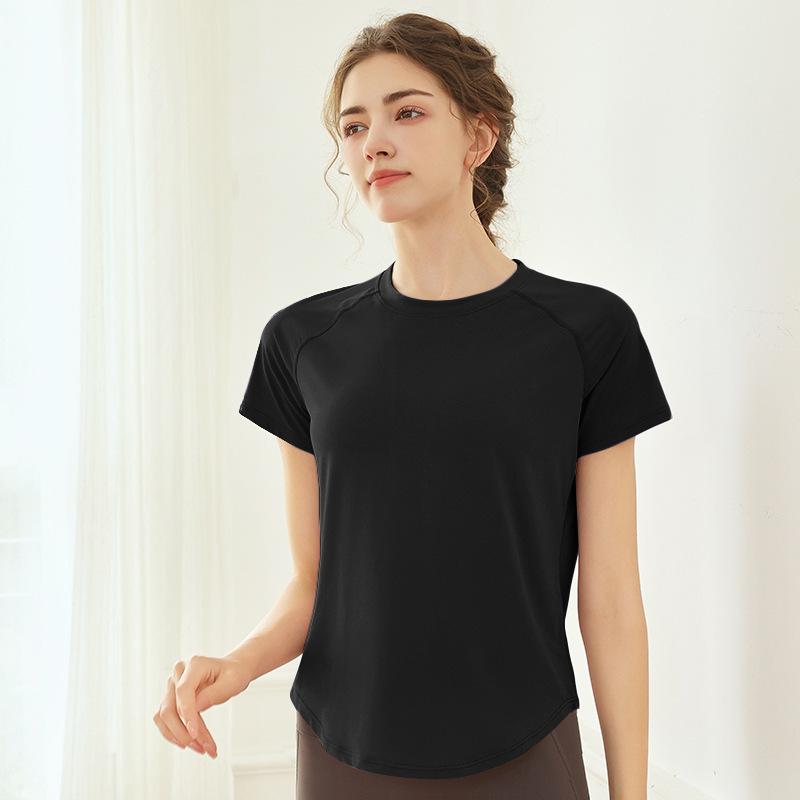 Fitness Running Quick Drying T-Shirt Loose Sports Suit Women's Spring Yoga Suit Top Mesh Breathable Short Sleeves