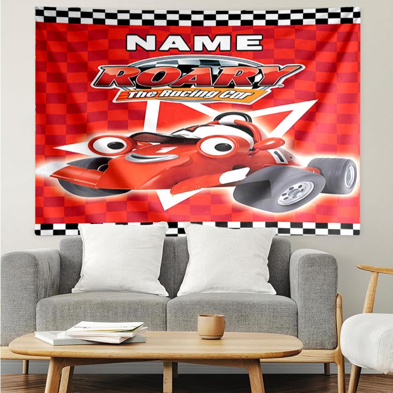Custom Name Truck Print Tapestry, Backdrop, Easy Setup, Ideal for Bedroom, Office & Living Room, with Aesthetic Wall Hanging Decor.