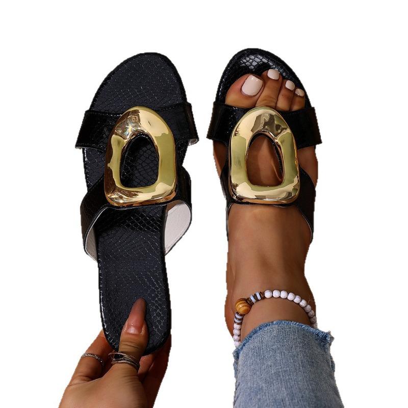 Small Cool Flip-flops Women's Summer Niche High-end Shoes Retro Shoes Elegant Toe Flip-flops