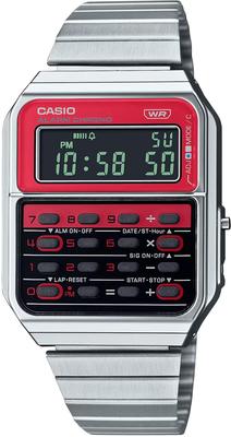 Casio Seria Vintage Kolory Dziedzictwa Cyfrowy Zegarek z Metalowym Srebrem i Model Zagraniczny CA-500WE-4B Kalkulator 8-cyfrowy