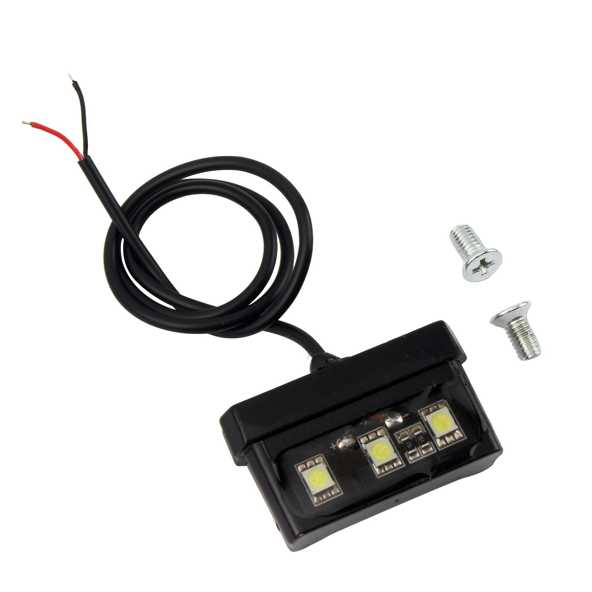 2013-2026 Motorcycle License 3 LED Mini Plate Light For Yamaha MT-07/FZ-07 Moto License Plate Light Decorative Lamp