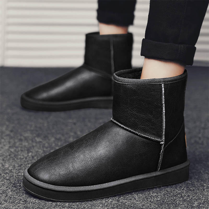 Snow boots Winter cotton shoes Fleece thickened warm fur integrated bread shoes