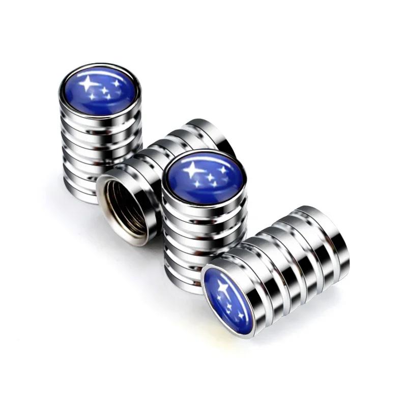 4pcs Alloy Car Tire Valve Caps Wheel Stem Dustproof Covers for Subaru STI XV WRC WRX BRZ FORESTER IMPREZA LEGACY OUTBACK LEVORG siu2