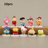 Adorable Pvc Anime Figures Set 10 Pieces Cute Character Collection For Fans