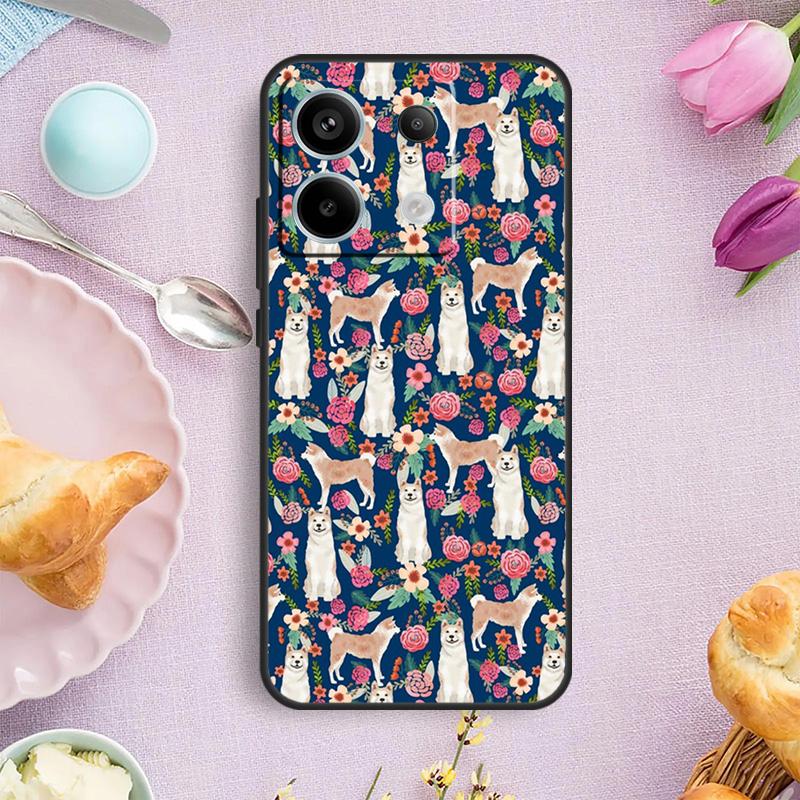 Animal Cute Dog Akita Phone Case For Redmi Note 13 9 10 11 12 Pro Plus 10S 11S 12S Redmi 12 9C 10C 12C 13C Cover