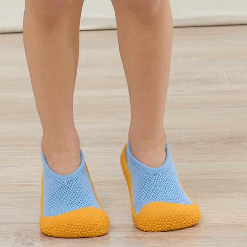 Golden Shark Kids' Wide Fit Non-slip Indoor Shoes - Silent, Breathable Soft Sole for Kindergarten and Early Education.