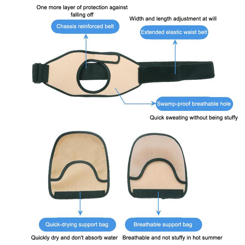 Ostomy Support Belt Pouch Cover Oxford Mesh Cloth Soft High Flexibility Portable Breathable Ostomy Bag Cover For Women Men