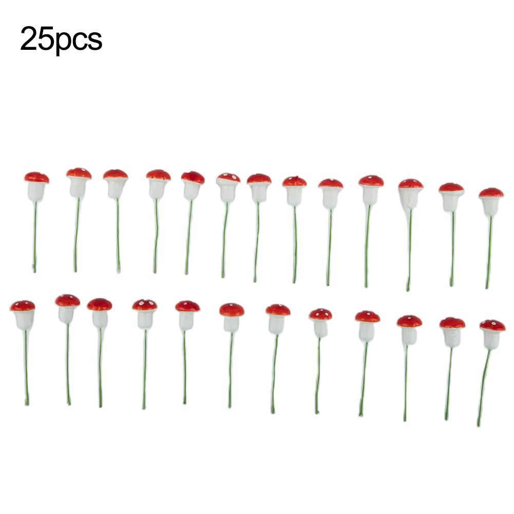 

Детали орнамента для грибного сада, газона, маленькая поганка 25Pcs