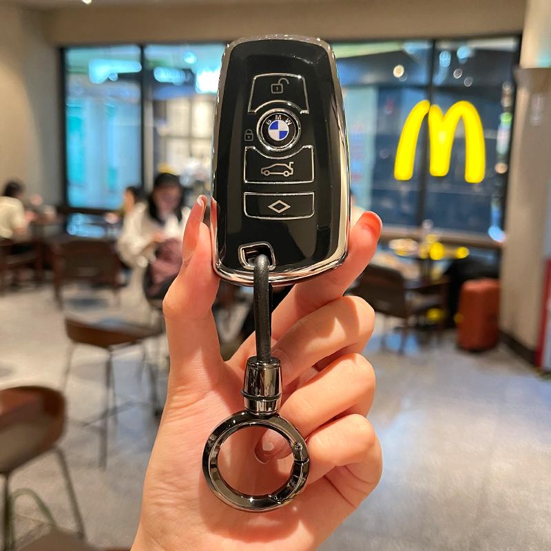 2026 Hot TPU Car Key Case Cover Shell Bag Car Sticker For BMW 530i 550i 320i 1 2 3 4 5 Series 118i 225i M240i F20 F21 F30 F31 F25 F01 F02 CVB3