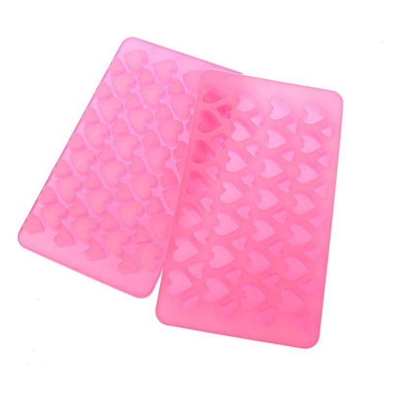 Silikonová forma ve tvaru srdce s 56 dutinami, tácek na kostky ledu, diy čokoládová fondánová forma, 3D pečivo, želé sušenky, pečení, zdobení dortů, nástroje