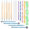 Oytra Art Tools for Mandala Nail Art 17 Pieces Painting Shaping Dotting Embossing Stainless Steel Ball and Wooden Tools Cake Decoration for Polymer