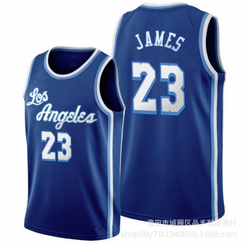 NBA Finals Basketbalshirt Lakers LeBron James 23 Davis 3 Authentieke Stijl Katoen Team Uniform