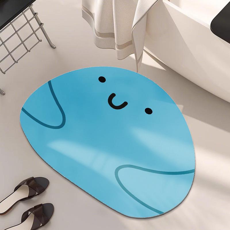Creative Cartoon Special-Shaped Floor Mat Bathroom Water-Absorbing Quick-Drying Floor Mat Toilet Dirt-Resistant And Easy-To-Take-Care Floor Mat