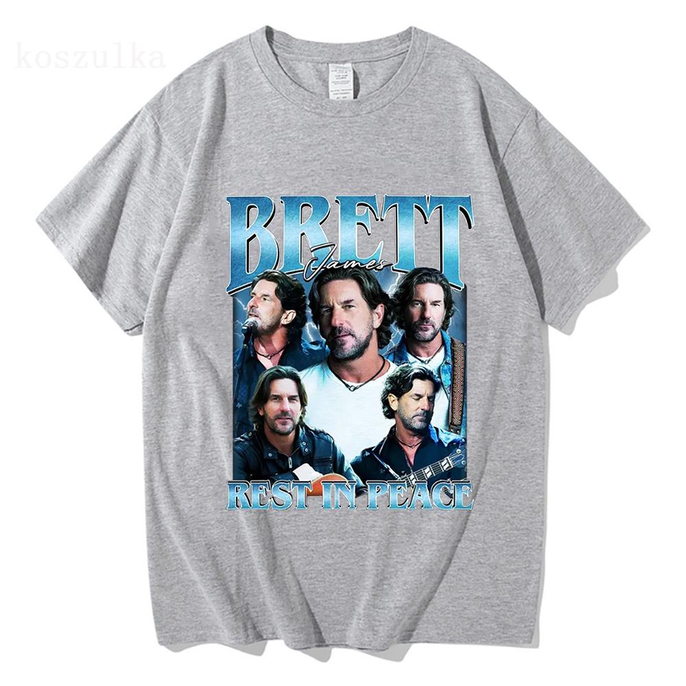 Rest in Peace Brett James T Shirt 2025 Men/women Harajuku Vintage Graphic Tshirt Classic Unisex High Quality Cotton Tee Shirts