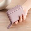 Women's Genuine Leather Zipper Card Holder - Anti-Demagnetization Multi-Slot Accordion Style