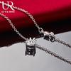 925 mincovní stříbro 8mm zirkonový náhrdelník s přívěskem třídy AAA Módní svatební šperky