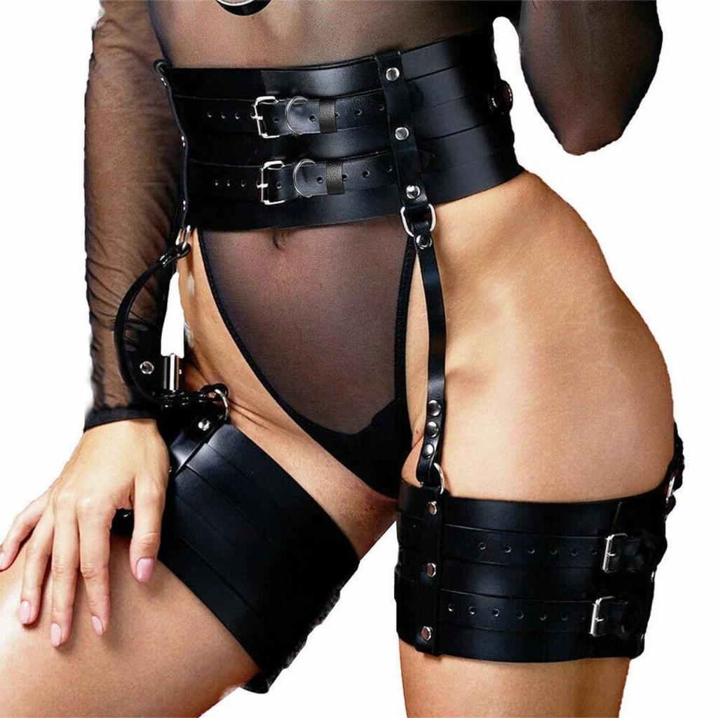 Pu Leather Leg Harnesses For Women, Bdsm Thigh Leg Harness Women, Fetish Lingerie Rave Festival Wear Thigh Harness Belt