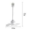 Chandelier Ceiling Fan E27 Base/USB Light Bulb Fan with Socket Hose Extender Small Ceiling Fan Light for Bedroom Living Room