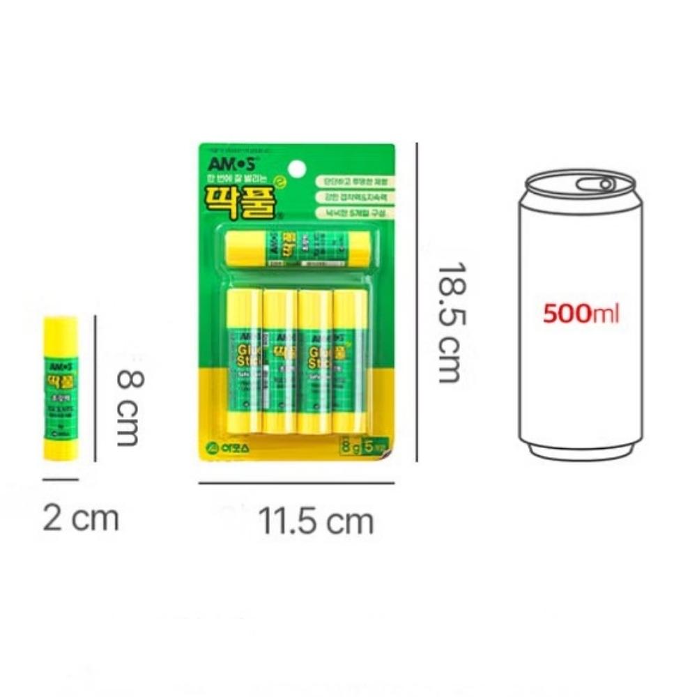School Strong Stick Glue (Korean : Ttak-pul) 8g X 5ea