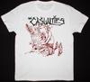 Vtg THE CASUALTIES Band ROCK Cotton White Shirt Unisex S-5XL MM1163