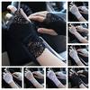 Thin Lace Half Finger Gloves Breathable Sun Protection Riding Gloves Driving Gloves  Wedding Events