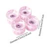 4x Skateboard Wheels with Abec-9 608RS Bearings Repair Parts Clear PU Luminous Smooth Flash Light up Longboard Wheels Rollers