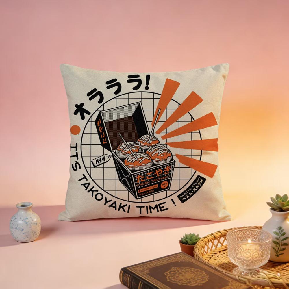 Hot TTakoyakied Cushion Cover Premium SkinFriendly Pillow Case MultiPurpose for Home Office Travel