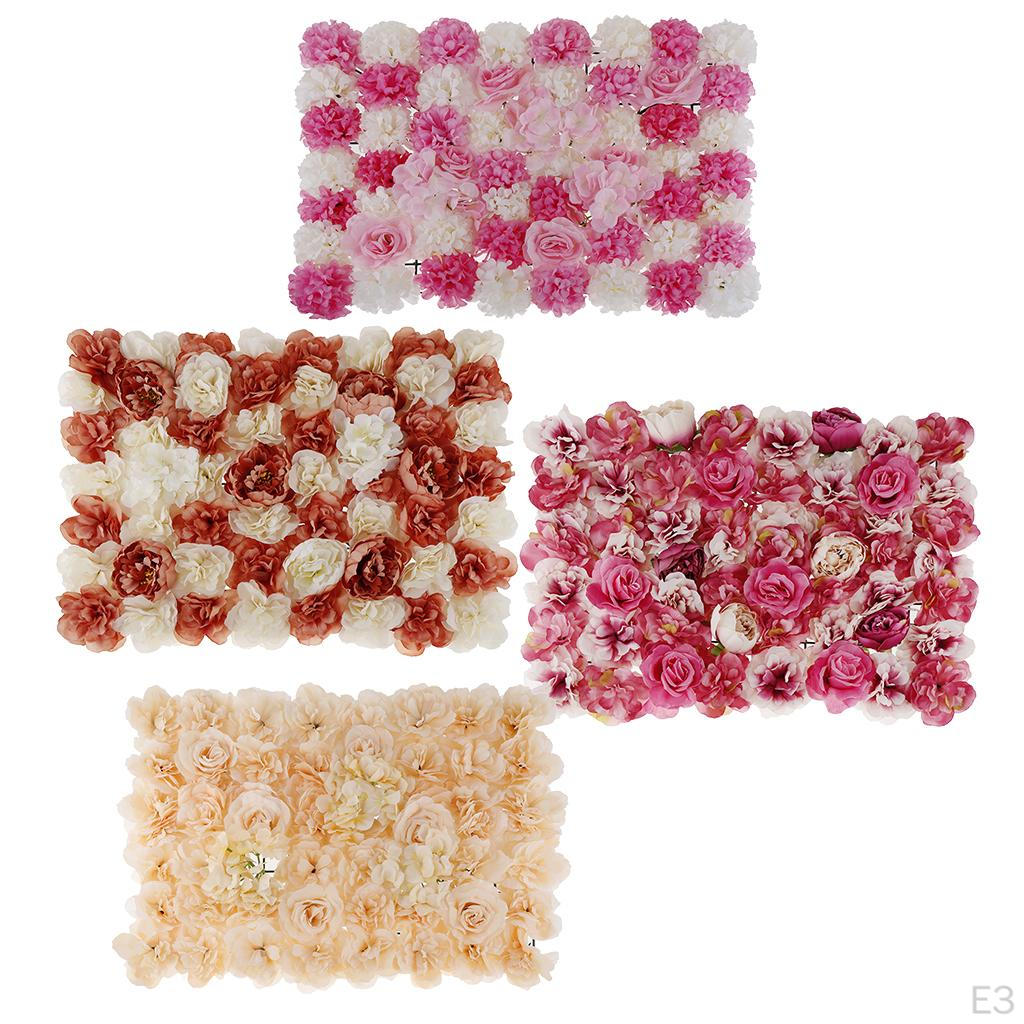 Panel Artificial Blossom Flowers Wedding Background