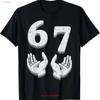 67 Meme Lustig 6 7 T-Shirt Vintage Unisex Dehnbar Grafik Streetwear Vielseitig Stilvoll Designer Kleidung Homme