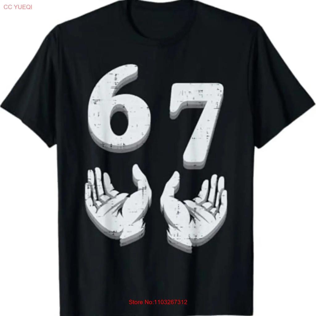 67 Meme Lustig 6 7 T-Shirt Vintage Unisex Dehnbar Grafik Streetwear Vielseitig Stilvoll Designer Kleidung Homme